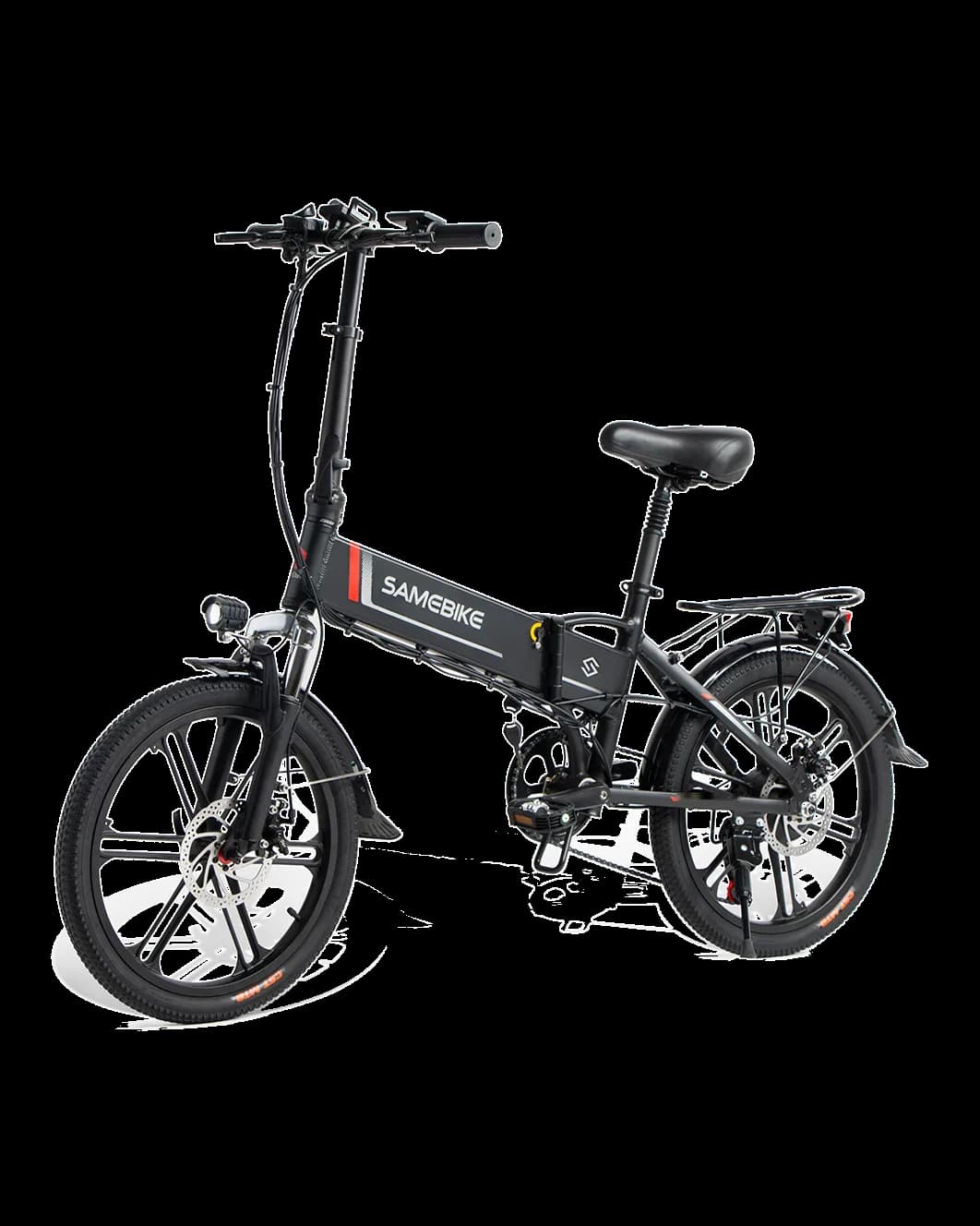 20LVXD30-II lightweight aluminium 20-inch folder in black, side view