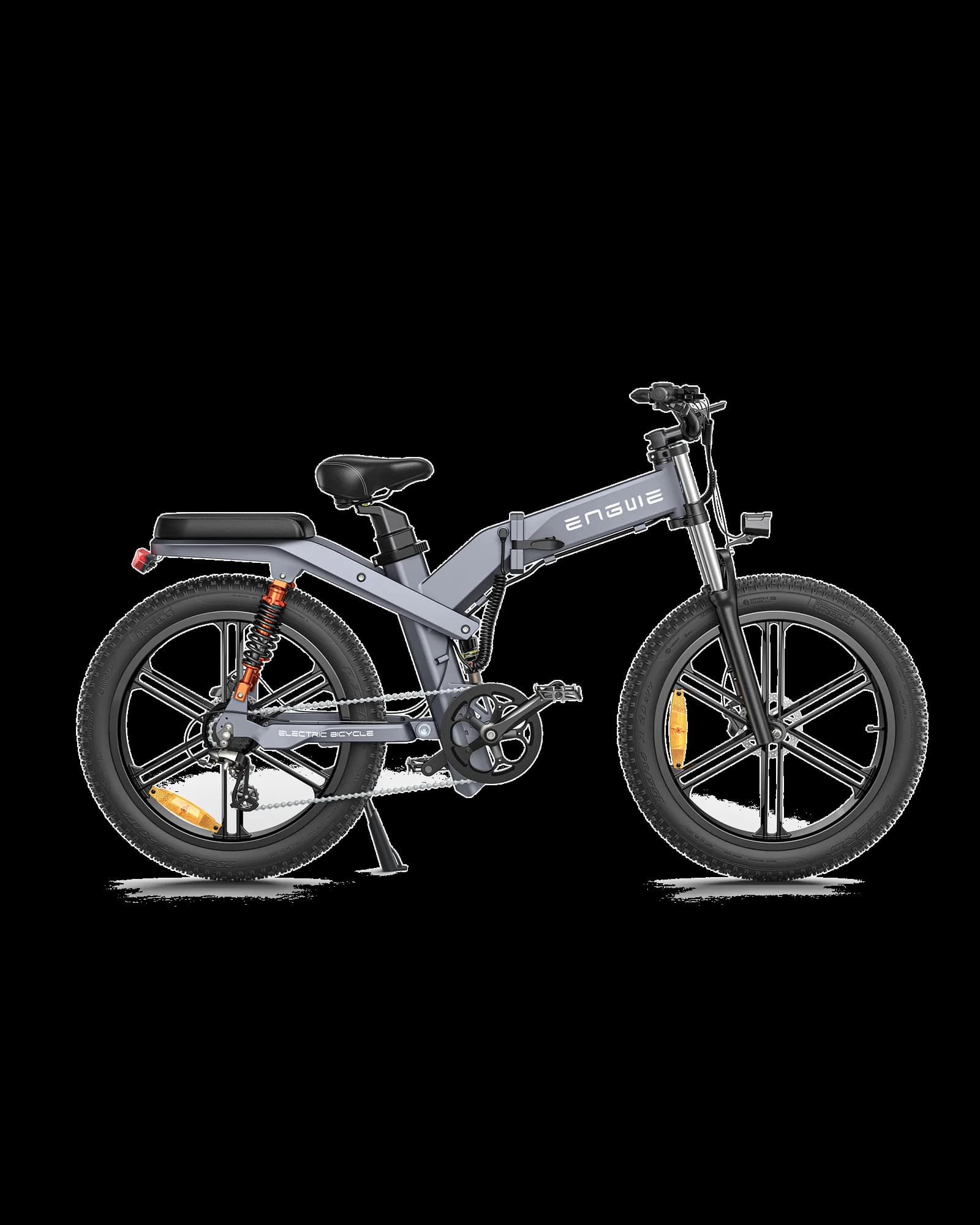 X26 dual-battery all-terrain electric bike in grey, side view